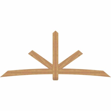 Ekena Millwork Alberta Timber Gable Bracket, Western Red Cedar, 108"W x 45"H x 1 1/2"D x 5 1/2"F, 10/12 Pitch GBW108X45X0206ALB00SWR